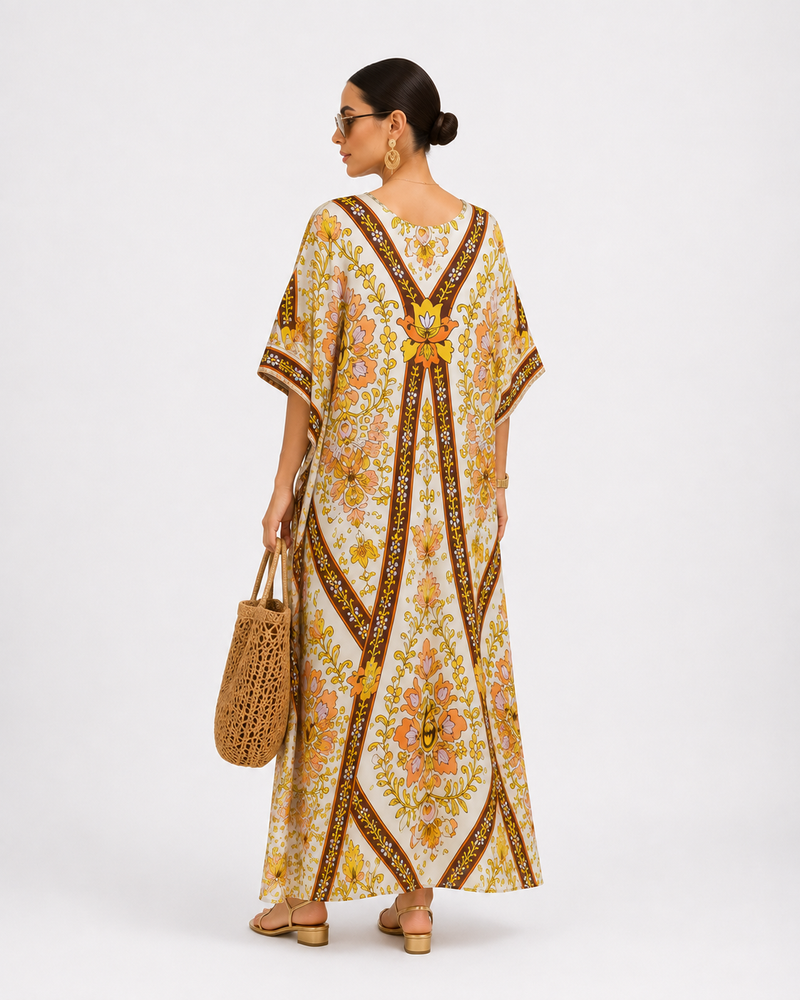 Golden Mirage Silk kaftan